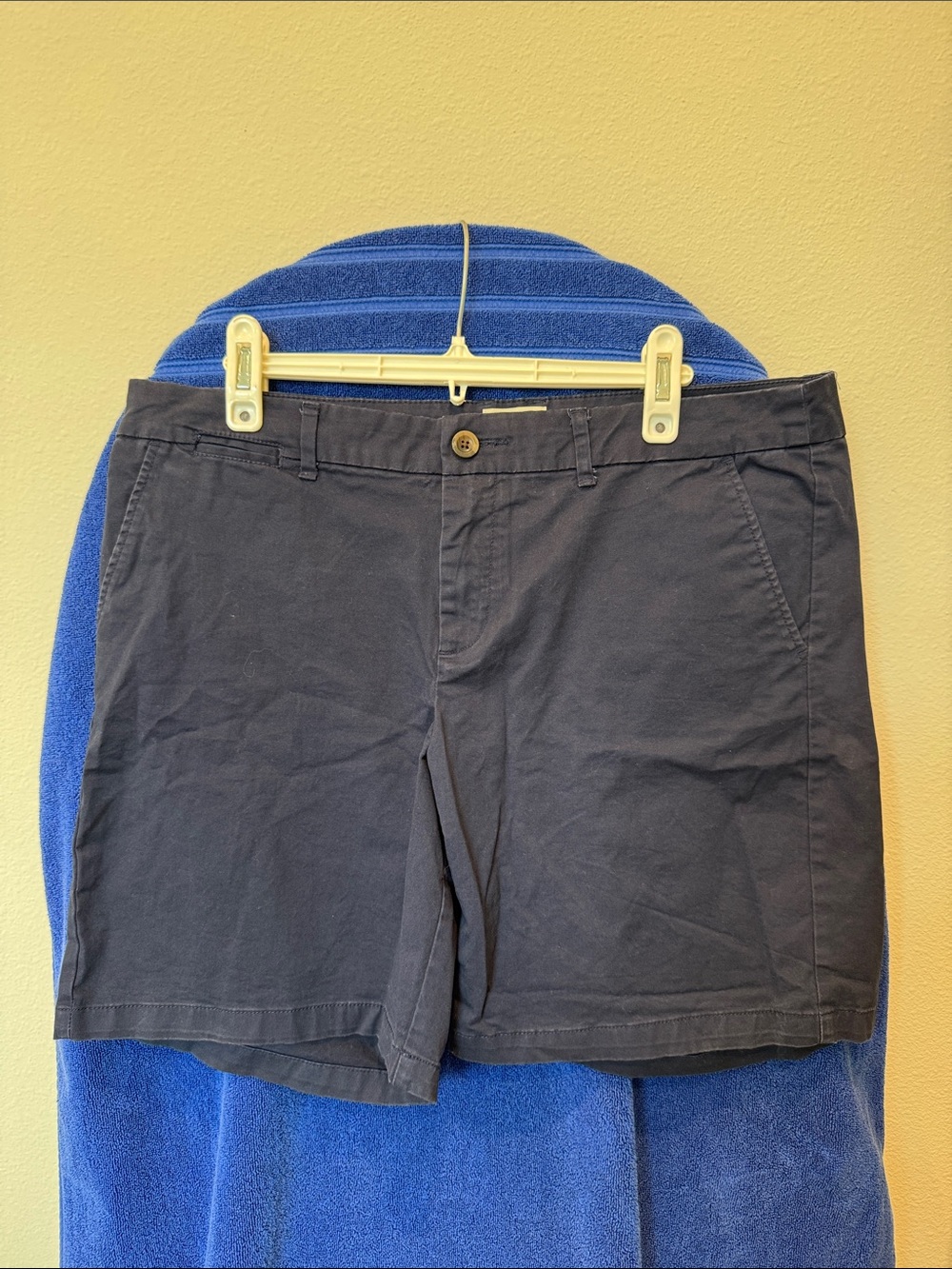 GAP Men's Dark Navy Flat Front Cotton Shorts